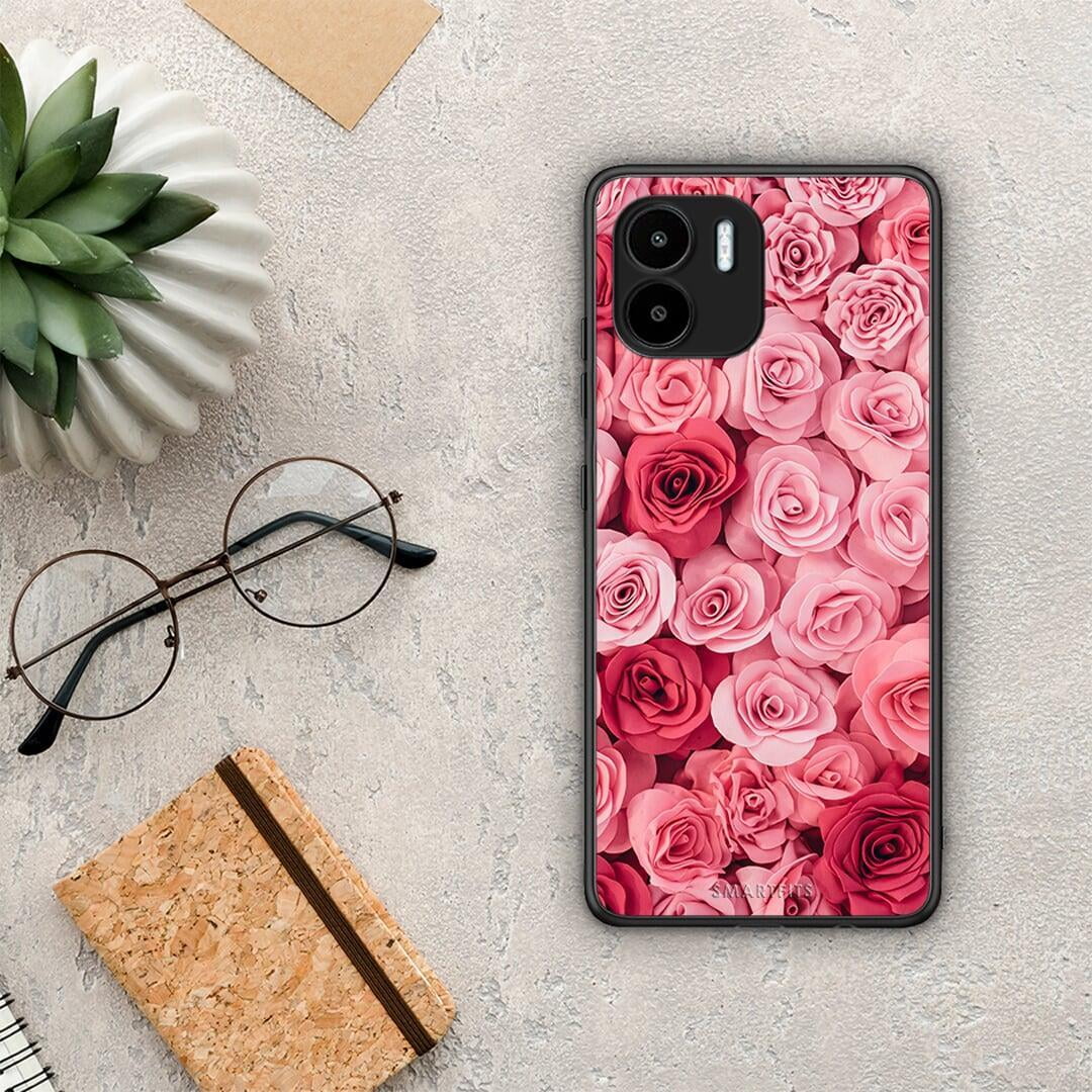 Θήκη Xiaomi Redmi A1 / A2 Valentine RoseGarden από τη Smartfits με σχέδιο στο πίσω μέρος και μαύρο περίβλημα | Xiaomi Redmi A1 / A2 Valentine RoseGarden Case with Colorful Back and Black Bezels