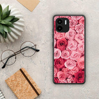 Thumbnail for Θήκη Xiaomi Redmi A1 / A2 Valentine RoseGarden από τη Smartfits με σχέδιο στο πίσω μέρος και μαύρο περίβλημα | Xiaomi Redmi A1 / A2 Valentine RoseGarden Case with Colorful Back and Black Bezels