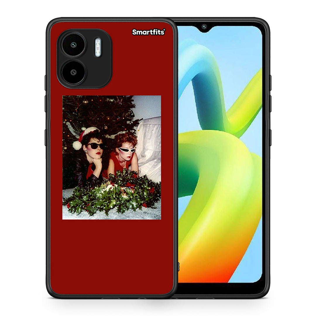 Θήκη Xiaomi Redmi A1 / A2 Waiting For Xmas από τη Smartfits με σχέδιο στο πίσω μέρος και μαύρο περίβλημα | Xiaomi Redmi A1 / A2 Waiting For Xmas Case with Colorful Back and Black Bezels