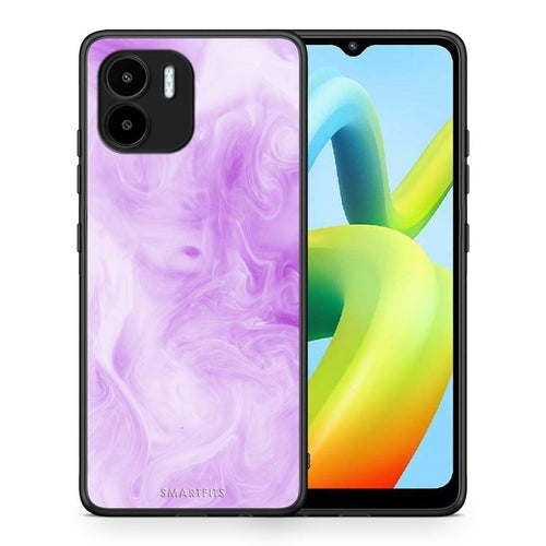 Θήκη Xiaomi Redmi A1 / A2 Watercolor Lavender από τη Smartfits με σχέδιο στο πίσω μέρος και μαύρο περίβλημα | Xiaomi Redmi A1 / A2 Watercolor Lavender Case with Colorful Back and Black Bezels