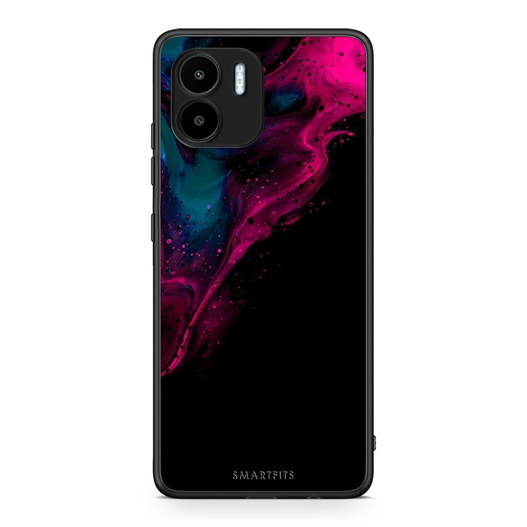 Θήκη Xiaomi Redmi A1 / A2 Watercolor Pink Black από τη Smartfits με σχέδιο στο πίσω μέρος και μαύρο περίβλημα | Xiaomi Redmi A1 / A2 Watercolor Pink Black Case with Colorful Back and Black Bezels