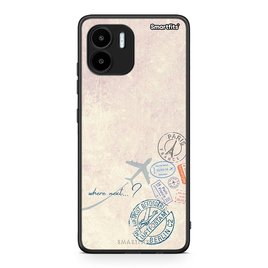 Θήκη Xiaomi Redmi A1 / A2 Where Next από τη Smartfits με σχέδιο στο πίσω μέρος και μαύρο περίβλημα | Xiaomi Redmi A1 / A2 Where Next Case with Colorful Back and Black Bezels