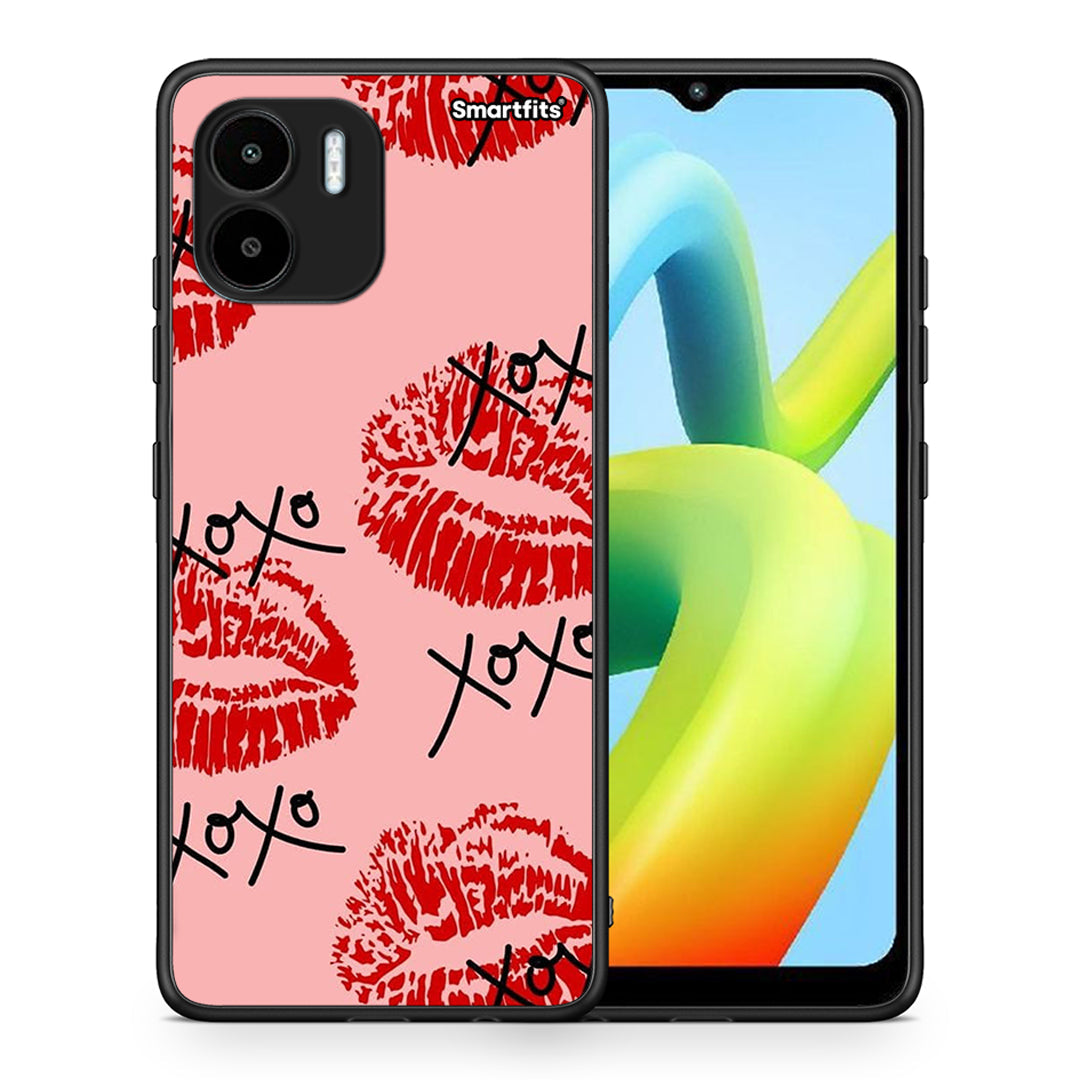 Θήκη Xiaomi Redmi A1 / A2 XOXO Lips από τη Smartfits με σχέδιο στο πίσω μέρος και μαύρο περίβλημα | Xiaomi Redmi A1 / A2 XOXO Lips Case with Colorful Back and Black Bezels