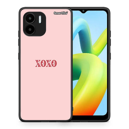 Θήκη Xiaomi Redmi A1 / A2 XOXO Love από τη Smartfits με σχέδιο στο πίσω μέρος και μαύρο περίβλημα | Xiaomi Redmi A1 / A2 XOXO Love Case with Colorful Back and Black Bezels