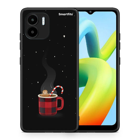 Θήκη Xiaomi Redmi A1 / A2 Xmas Bathing από τη Smartfits με σχέδιο στο πίσω μέρος και μαύρο περίβλημα | Xiaomi Redmi A1 / A2 Xmas Bathing Case with Colorful Back and Black Bezels