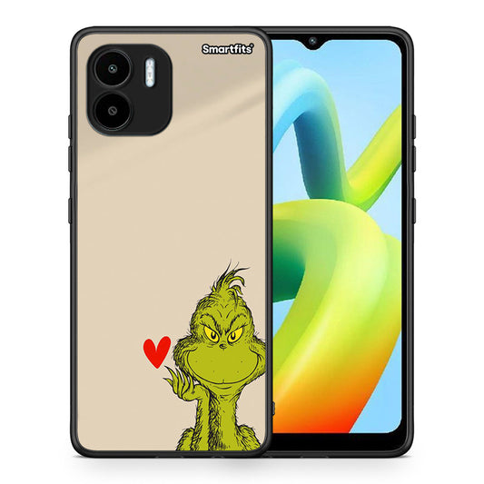 Θήκη Xiaomi Redmi A1 / A2 Xmas Grinch από τη Smartfits με σχέδιο στο πίσω μέρος και μαύρο περίβλημα | Xiaomi Redmi A1 / A2 Xmas Grinch Case with Colorful Back and Black Bezels