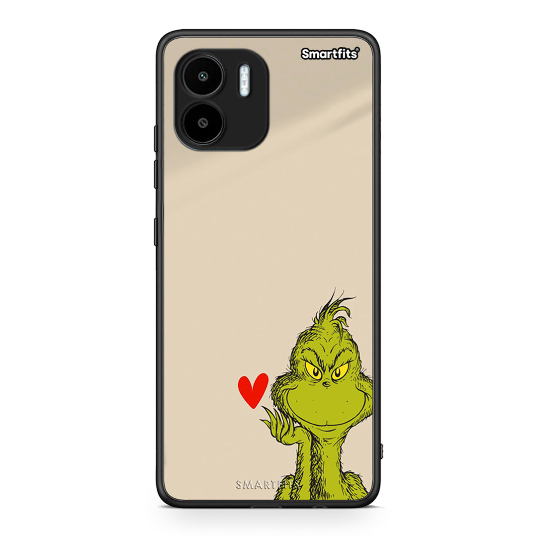 Θήκη Xiaomi Redmi A1 / A2 Xmas Grinch από τη Smartfits με σχέδιο στο πίσω μέρος και μαύρο περίβλημα | Xiaomi Redmi A1 / A2 Xmas Grinch Case with Colorful Back and Black Bezels