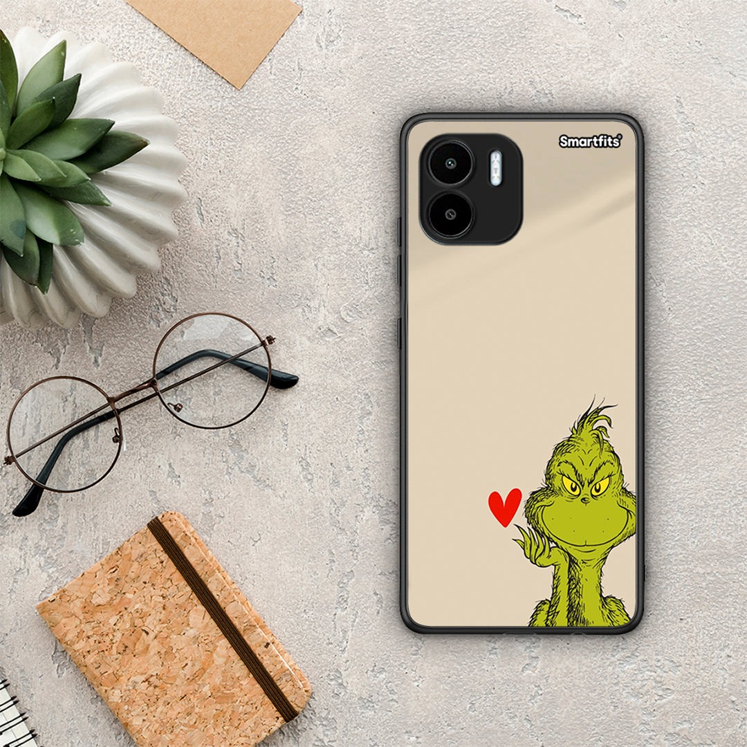 Θήκη Xiaomi Redmi A1 / A2 Xmas Grinch από τη Smartfits με σχέδιο στο πίσω μέρος και μαύρο περίβλημα | Xiaomi Redmi A1 / A2 Xmas Grinch Case with Colorful Back and Black Bezels