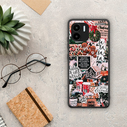 Θήκη Xiaomi Redmi A1 / A2 Xmas Habbits από τη Smartfits με σχέδιο στο πίσω μέρος και μαύρο περίβλημα | Xiaomi Redmi A1 / A2 Xmas Habbits Case with Colorful Back and Black Bezels