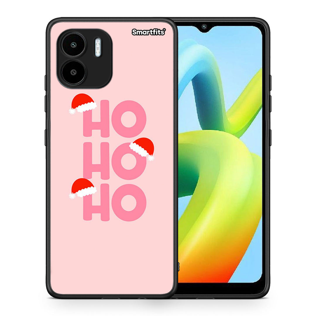 Θήκη Xiaomi Redmi A1 / A2 Xmas Ho Ho Ho από τη Smartfits με σχέδιο στο πίσω μέρος και μαύρο περίβλημα | Xiaomi Redmi A1 / A2 Xmas Ho Ho Ho Case with Colorful Back and Black Bezels