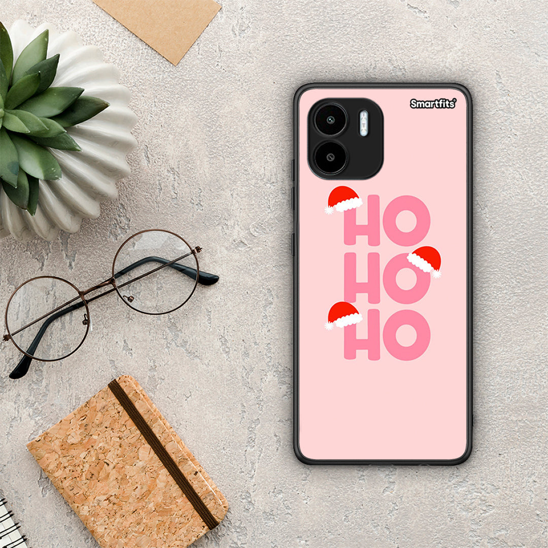 Θήκη Xiaomi Redmi A1 / A2 Xmas Ho Ho Ho από τη Smartfits με σχέδιο στο πίσω μέρος και μαύρο περίβλημα | Xiaomi Redmi A1 / A2 Xmas Ho Ho Ho Case with Colorful Back and Black Bezels