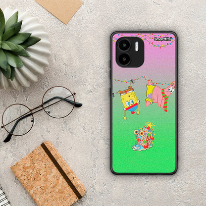 Θήκη Xiaomi Redmi A1 / A2 Xmas Lights από τη Smartfits με σχέδιο στο πίσω μέρος και μαύρο περίβλημα | Xiaomi Redmi A1 / A2 Xmas Lights Case with Colorful Back and Black Bezels