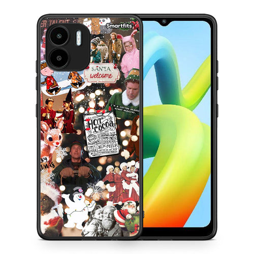 Θήκη Xiaomi Redmi A1 / A2 Xmas Movies από τη Smartfits με σχέδιο στο πίσω μέρος και μαύρο περίβλημα | Xiaomi Redmi A1 / A2 Xmas Movies Case with Colorful Back and Black Bezels