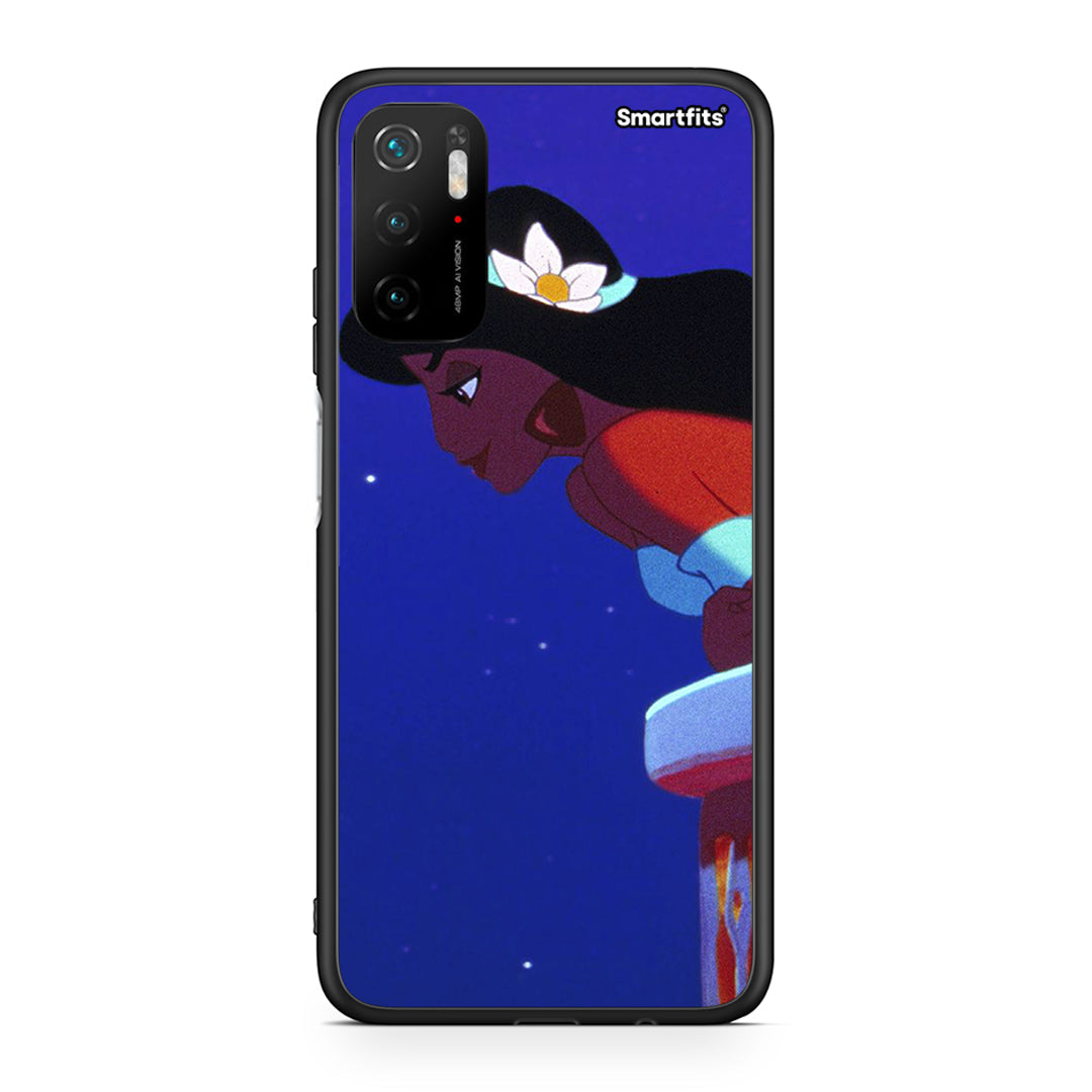 Xiaomi Redmi Note 10 5G/Poco M3 Pro Alladin And Jasmine Love 2 θήκη από τη Smartfits με σχέδιο στο πίσω μέρος και μαύρο περίβλημα | Smartphone case with colorful back and black bezels by Smartfits