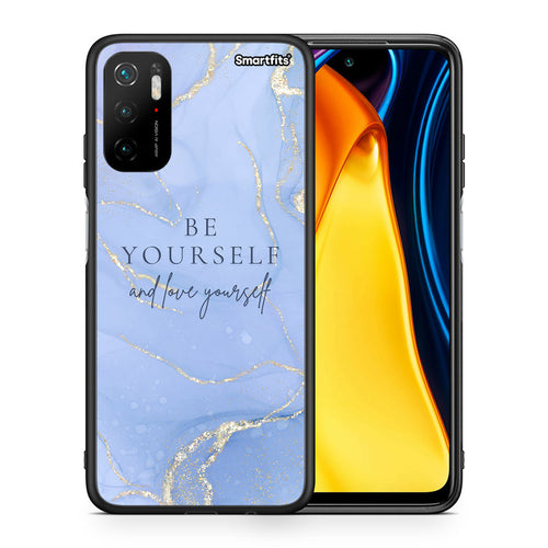 Θήκη Xiaomi Redmi Note 10 5G/Poco M3 Pro Be Yourself από τη Smartfits με σχέδιο στο πίσω μέρος και μαύρο περίβλημα | Xiaomi Redmi Note 10 5G/Poco M3 Pro Be Yourself case with colorful back and black bezels