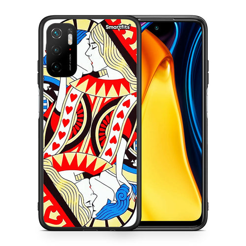Θήκη Xiaomi Redmi Note 10 5G/Poco M3 Pro Card Love από τη Smartfits με σχέδιο στο πίσω μέρος και μαύρο περίβλημα | Xiaomi Redmi Note 10 5G/Poco M3 Pro Card Love case with colorful back and black bezels