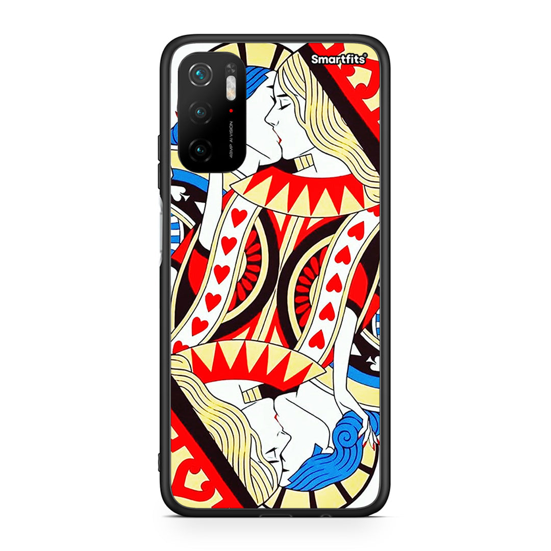 Xiaomi Redmi Note 10 5G/Poco M3 Pro Card Love θήκη από τη Smartfits με σχέδιο στο πίσω μέρος και μαύρο περίβλημα | Smartphone case with colorful back and black bezels by Smartfits