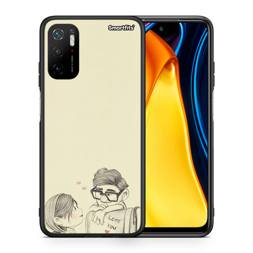 Θήκη Xiaomi Redmi Note 10 5G/Poco M3 Pro Carl And Ellie από τη Smartfits με σχέδιο στο πίσω μέρος και μαύρο περίβλημα | Xiaomi Redmi Note 10 5G/Poco M3 Pro Carl And Ellie case with colorful back and black bezels