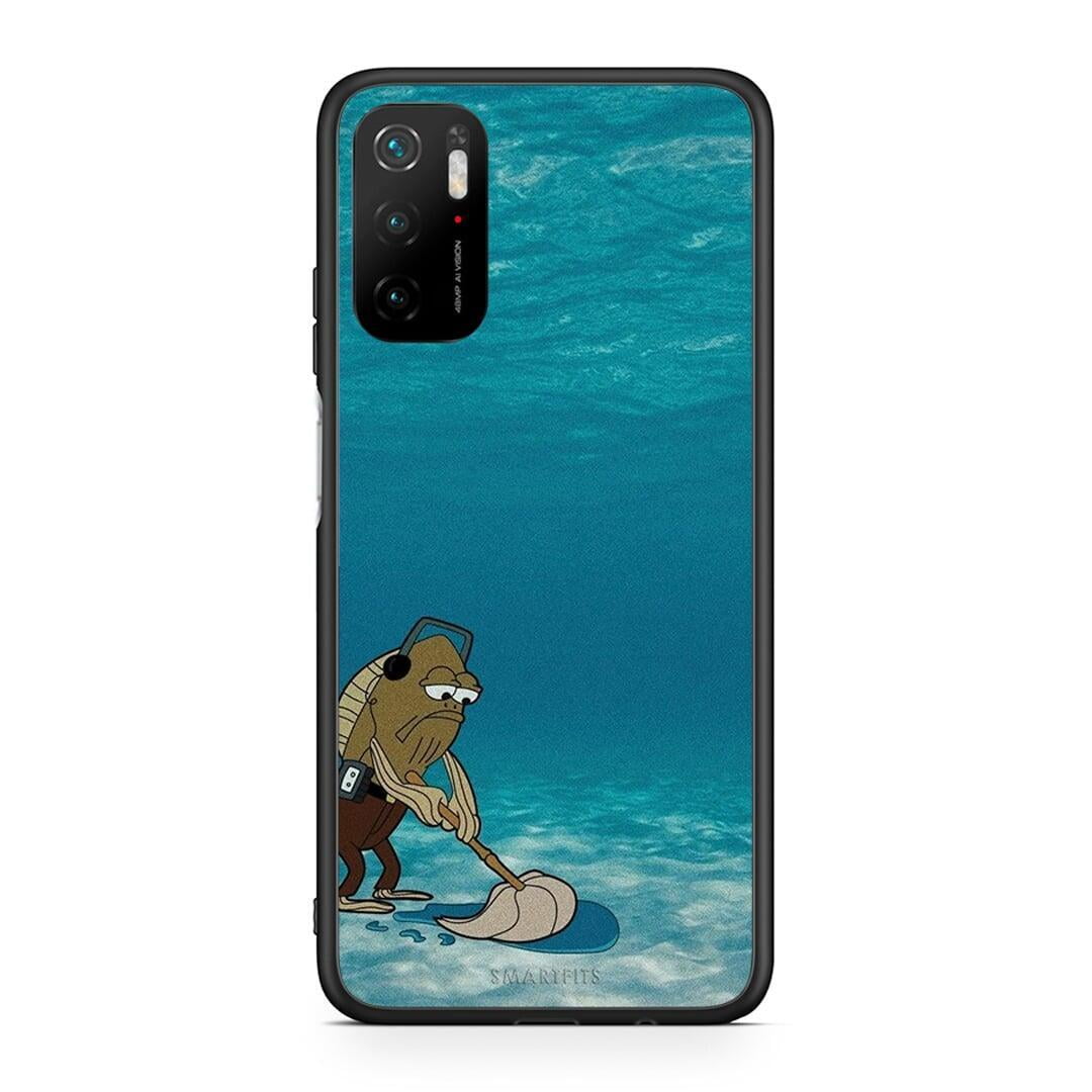 Xiaomi Poco M3 Pro Clean The Ocean Θήκη από τη Smartfits με σχέδιο στο πίσω μέρος και μαύρο περίβλημα | Smartphone case with colorful back and black bezels by Smartfits