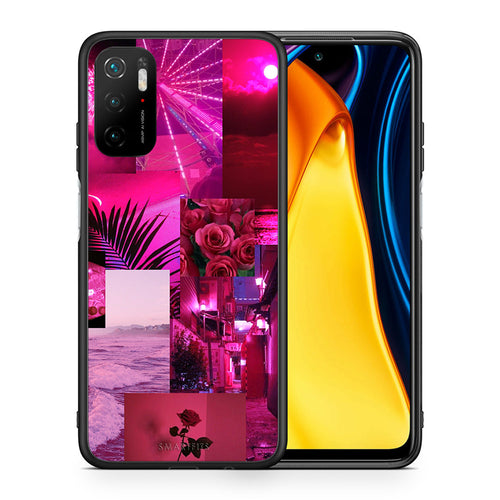 Θήκη Αγίου Βαλεντίνου Xiaomi Redmi Note 10 5G Collage Red Roses από τη Smartfits με σχέδιο στο πίσω μέρος και μαύρο περίβλημα | Xiaomi Redmi Note 10 5G Collage Red Roses case with colorful back and black bezels