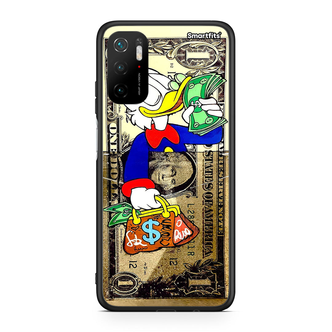 Xiaomi Poco M3 Pro Duck Money Θήκη από τη Smartfits με σχέδιο στο πίσω μέρος και μαύρο περίβλημα | Smartphone case with colorful back and black bezels by Smartfits