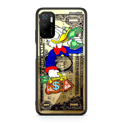 Xiaomi Poco M3 Pro Duck Money Θήκη από τη Smartfits με σχέδιο στο πίσω μέρος και μαύρο περίβλημα | Smartphone case with colorful back and black bezels by Smartfits