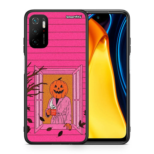 Θήκη Xiaomi Redmi Note 10 5G Halloween Pumpkin Lady από τη Smartfits με σχέδιο στο πίσω μέρος και μαύρο περίβλημα | Xiaomi Redmi Note 10 5G Halloween Pumpkin Lady case with colorful back and black bezels