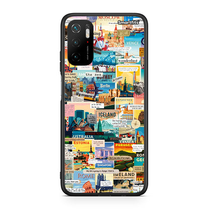 Xiaomi Redmi Note 10 5G/Poco M3 Pro Live To Travel θήκη από τη Smartfits με σχέδιο στο πίσω μέρος και μαύρο περίβλημα | Smartphone case with colorful back and black bezels by Smartfits