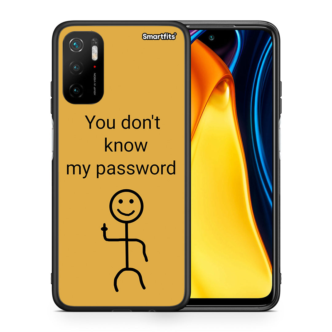 Θήκη Xiaomi Poco M3 Pro My Password από τη Smartfits με σχέδιο στο πίσω μέρος και μαύρο περίβλημα | Xiaomi Poco M3 Pro My Password case with colorful back and black bezels