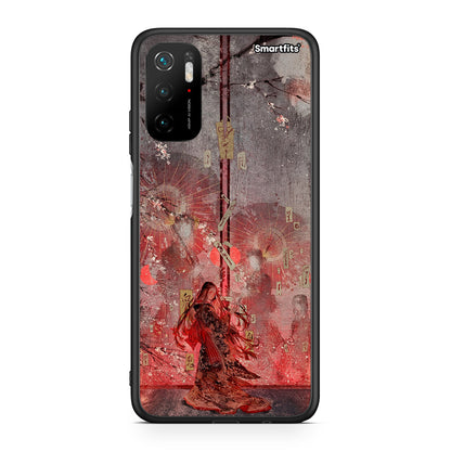 Xiaomi Redmi Note 10 5G/Poco M3 Pro Nezuko Kamado θήκη από τη Smartfits με σχέδιο στο πίσω μέρος και μαύρο περίβλημα | Smartphone case with colorful back and black bezels by Smartfits