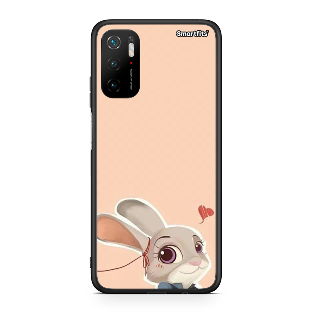 Xiaomi Redmi Note 10 5G/Poco M3 Pro Nick Wilde And Judy Hopps Love 2 θήκη από τη Smartfits με σχέδιο στο πίσω μέρος και μαύρο περίβλημα | Smartphone case with colorful back and black bezels by Smartfits
