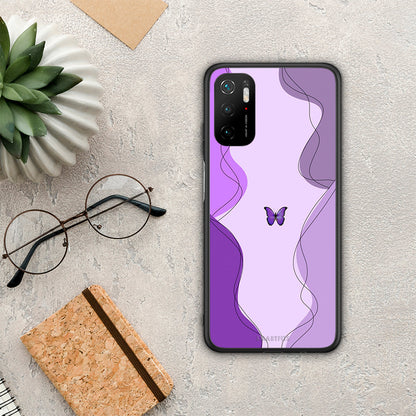 Purple Mariposa - Xiaomi Redmi Note 10 5G θήκη