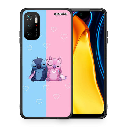 Θήκη Xiaomi Redmi Note 10 5G/Poco M3 Pro Stitch And Angel από τη Smartfits με σχέδιο στο πίσω μέρος και μαύρο περίβλημα | Xiaomi Redmi Note 10 5G/Poco M3 Pro Stitch And Angel case with colorful back and black bezels