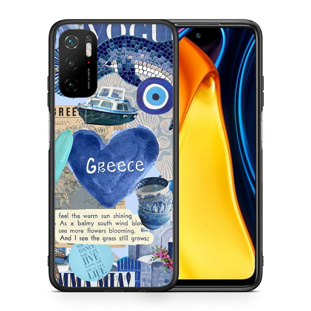 Θήκη Xiaomi Redmi Note 10 5G Summer In Greece από τη Smartfits με σχέδιο στο πίσω μέρος και μαύρο περίβλημα | Xiaomi Redmi Note 10 5G Summer In Greece case with colorful back and black bezels