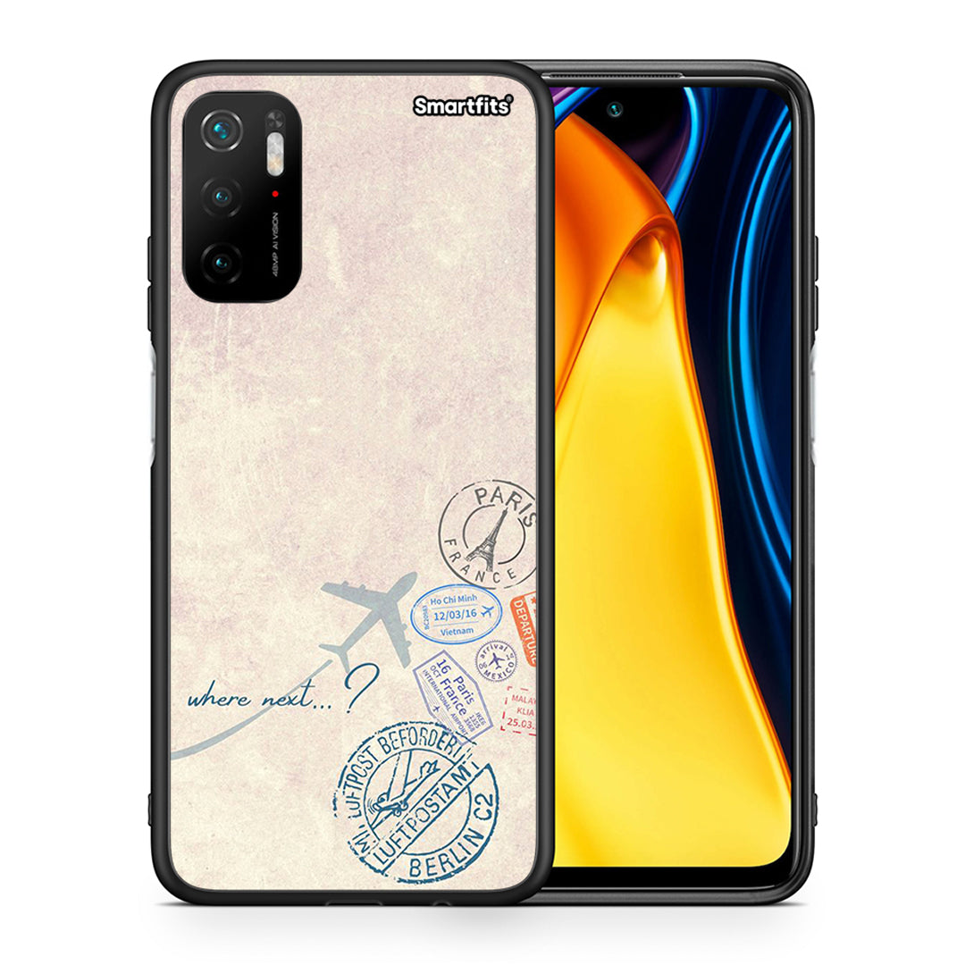 Θήκη Xiaomi Poco M3 Pro Where Next από τη Smartfits με σχέδιο στο πίσω μέρος και μαύρο περίβλημα | Xiaomi Poco M3 Pro Where Next case with colorful back and black bezels