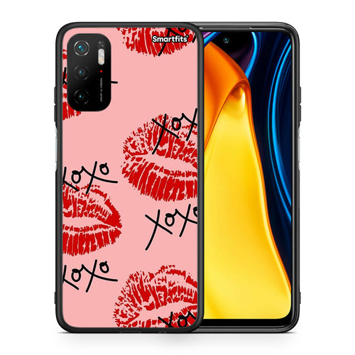 Θήκη Xiaomi Redmi Note 10 5G/Poco M3 Pro XOXO Lips από τη Smartfits με σχέδιο στο πίσω μέρος και μαύρο περίβλημα | Xiaomi Redmi Note 10 5G/Poco M3 Pro XOXO Lips case with colorful back and black bezels