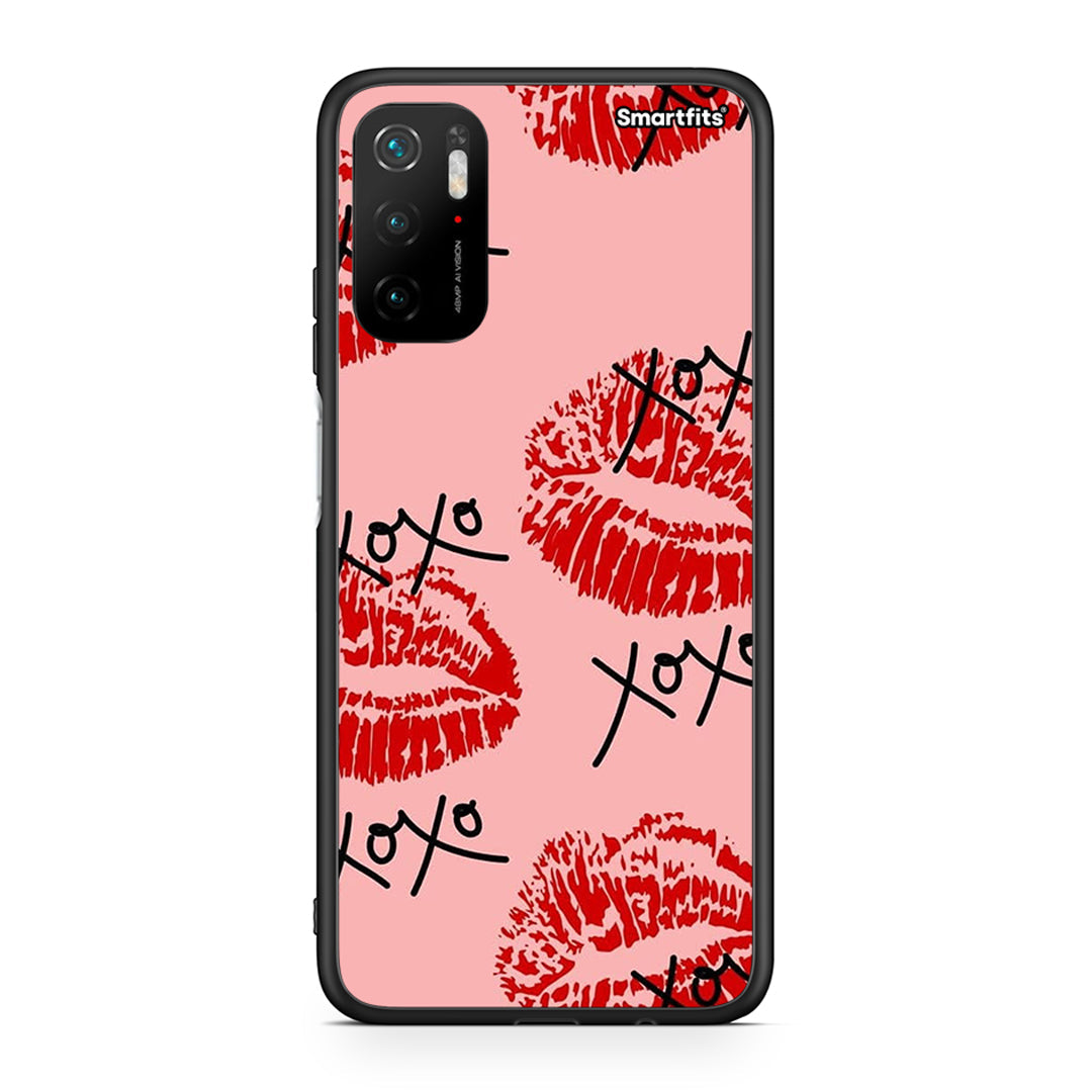 Xiaomi Redmi Note 10 5G/Poco M3 Pro XOXO Lips θήκη από τη Smartfits με σχέδιο στο πίσω μέρος και μαύρο περίβλημα | Smartphone case with colorful back and black bezels by Smartfits