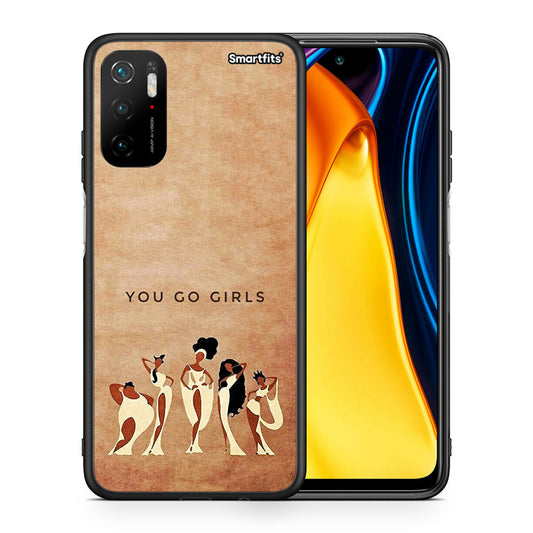 Θήκη Xiaomi Redmi Note 10 5G/Poco M3 Pro You Go Girl από τη Smartfits με σχέδιο στο πίσω μέρος και μαύρο περίβλημα | Xiaomi Redmi Note 10 5G/Poco M3 Pro You Go Girl case with colorful back and black bezels