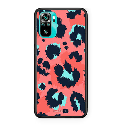 22 - Xiaomi Redmi Note 10 Pink Leopard Animal case, cover, bumper