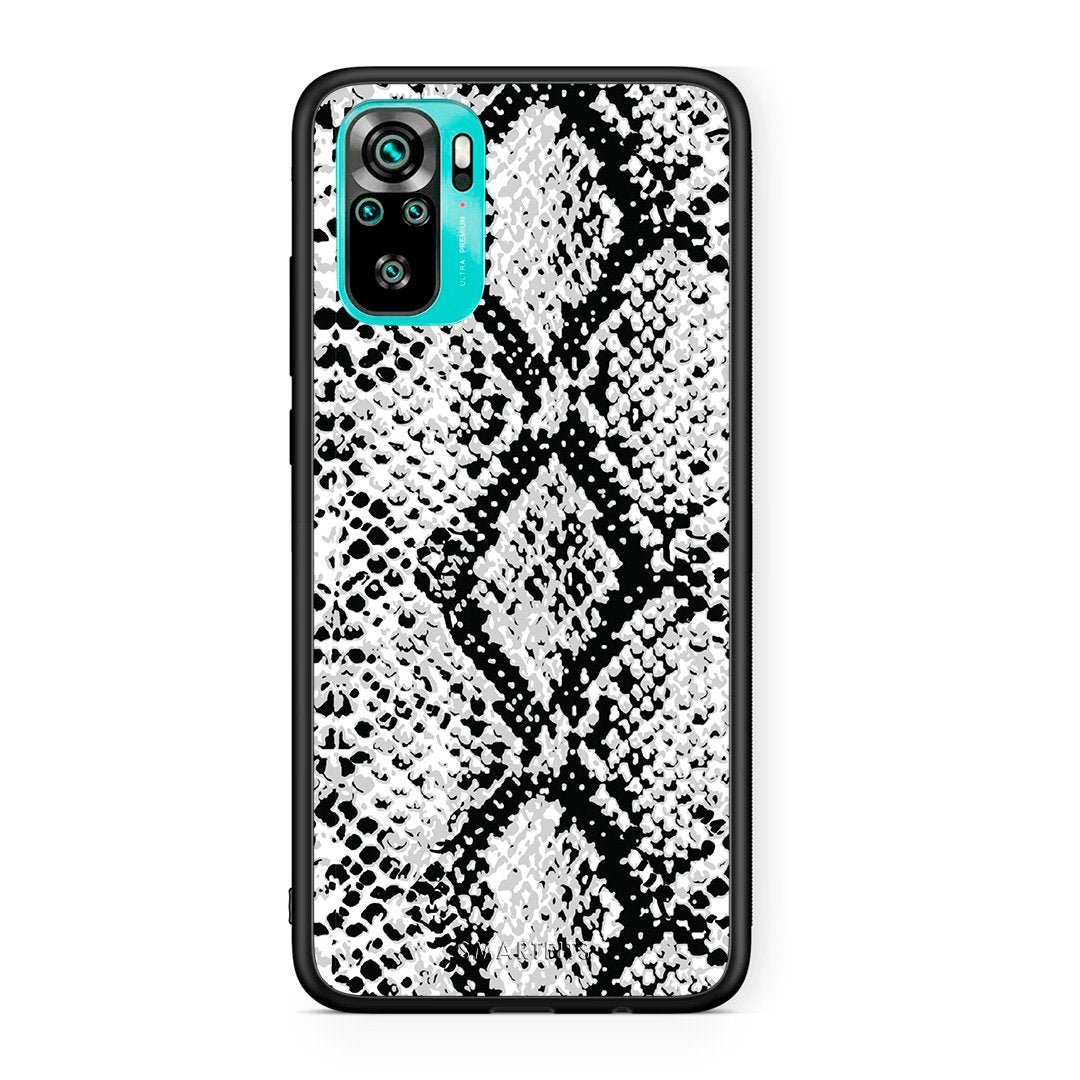 24 - Xiaomi Redmi Note 10 White Snake Animal case, cover, bumper