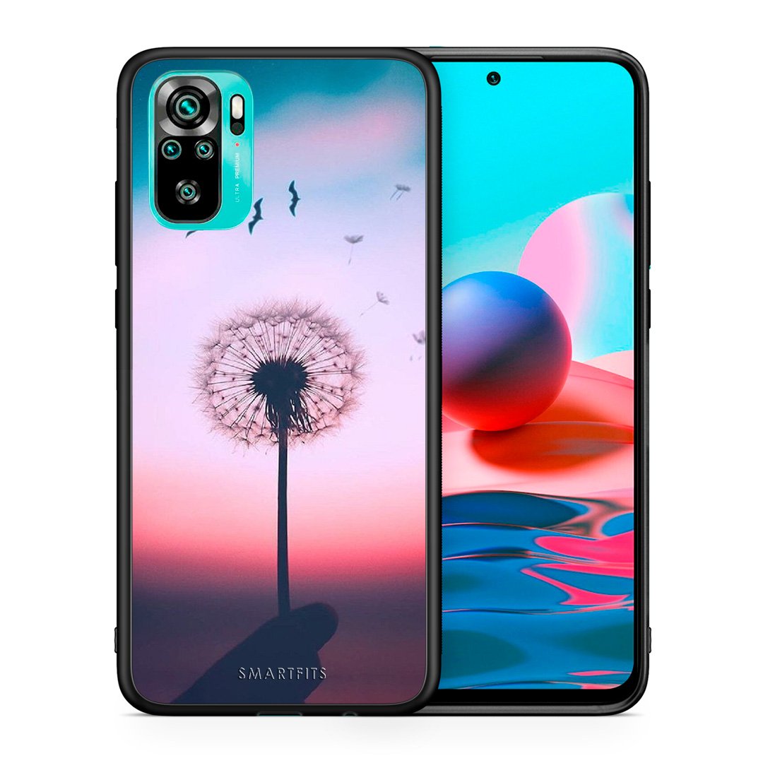 Θήκη Xiaomi Redmi Note 10 Wish Boho από τη Smartfits με σχέδιο στο πίσω μέρος και μαύρο περίβλημα | Xiaomi Redmi Note 10 Wish Boho case with colorful back and black bezels