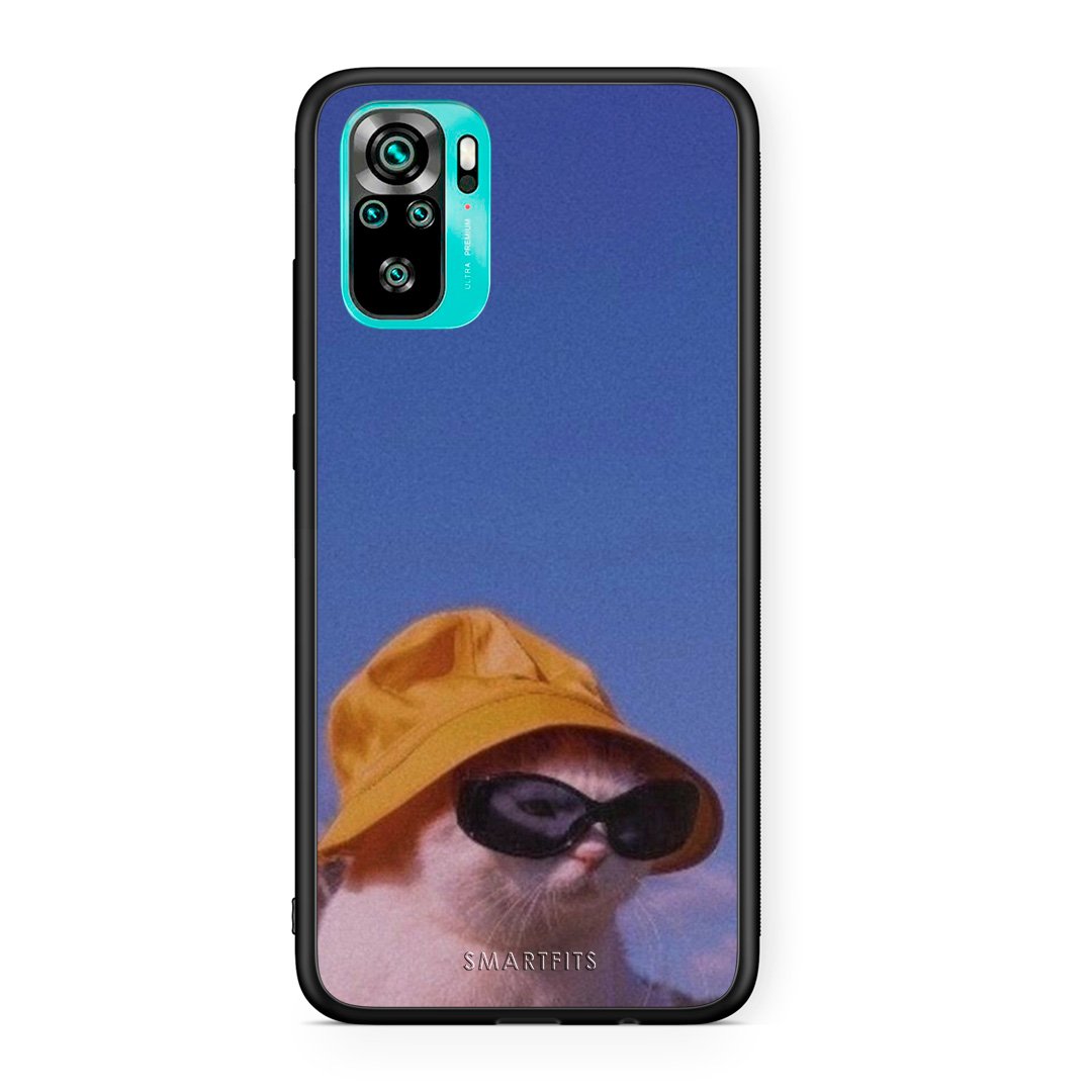 Xiaomi Redmi Note 10 Cat Diva θήκη από τη Smartfits με σχέδιο στο πίσω μέρος και μαύρο περίβλημα | Smartphone case with colorful back and black bezels by Smartfits