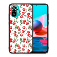 Thumbnail for Θήκη Xiaomi Redmi Note 10 Cherry Summer από τη Smartfits με σχέδιο στο πίσω μέρος και μαύρο περίβλημα | Xiaomi Redmi Note 10 Cherry Summer case with colorful back and black bezels