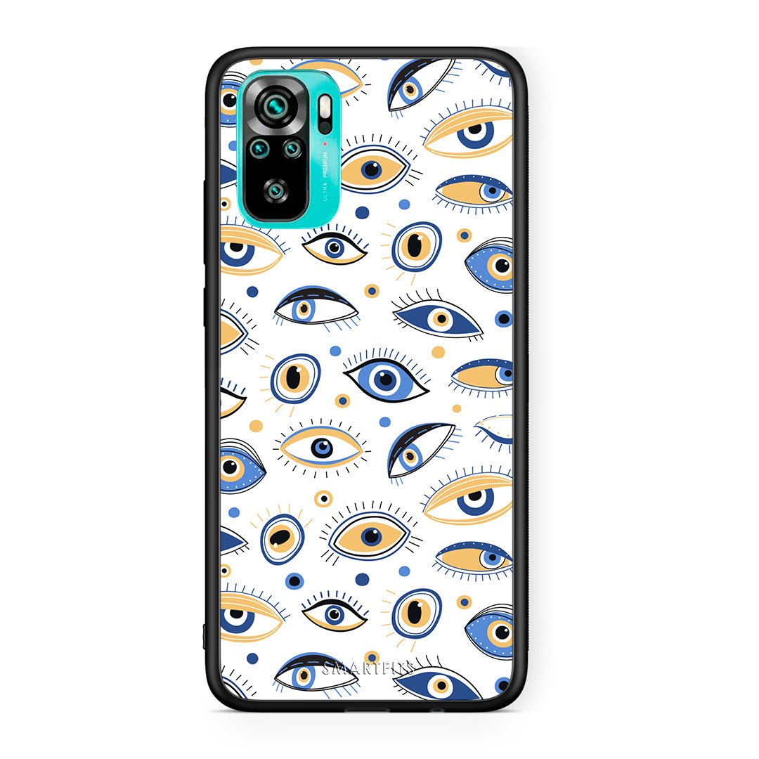 Xiaomi Redmi Note 10 Ftou Ftou θήκη από τη Smartfits με σχέδιο στο πίσω μέρος και μαύρο περίβλημα | Smartphone case with colorful back and black bezels by Smartfits