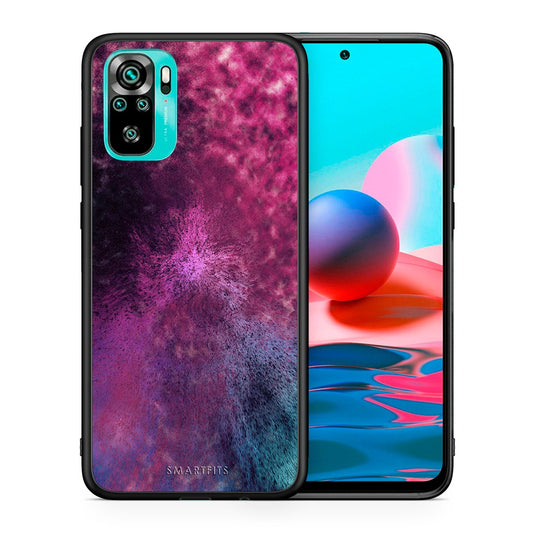 Θήκη Xiaomi Redmi Note 10 Aurora Galaxy από τη Smartfits με σχέδιο στο πίσω μέρος και μαύρο περίβλημα | Xiaomi Redmi Note 10 Aurora Galaxy case with colorful back and black bezels