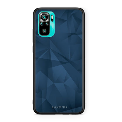 39 - Xiaomi Redmi Note 10 Blue Abstract Geometric case, cover, bumper