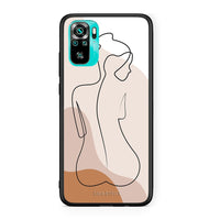 Thumbnail for Xiaomi Redmi Note 10 LineArt Woman θήκη από τη Smartfits με σχέδιο στο πίσω μέρος και μαύρο περίβλημα | Smartphone case with colorful back and black bezels by Smartfits
