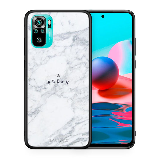 Θήκη Xiaomi Redmi Note 10 Queen Marble από τη Smartfits με σχέδιο στο πίσω μέρος και μαύρο περίβλημα | Xiaomi Redmi Note 10 Queen Marble case with colorful back and black bezels