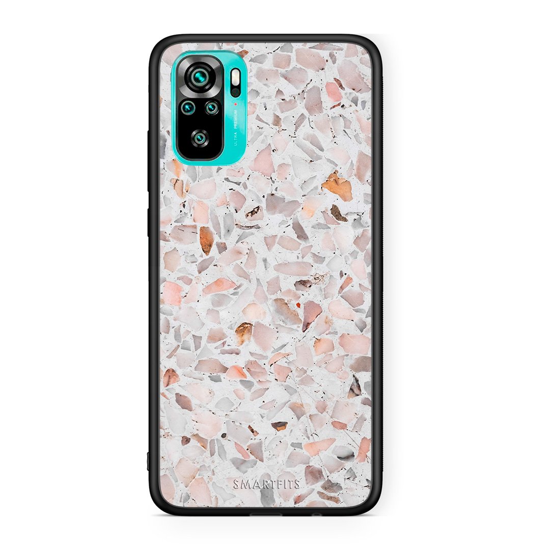 Xiaomi Redmi Note 10 Marble Terrazzo θήκη από τη Smartfits με σχέδιο στο πίσω μέρος και μαύρο περίβλημα | Smartphone case with colorful back and black bezels by Smartfits