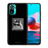 Thumbnail for Θήκη Xiaomi Redmi Note 10 Meme Cat από τη Smartfits με σχέδιο στο πίσω μέρος και μαύρο περίβλημα | Xiaomi Redmi Note 10 Meme Cat case with colorful back and black bezels